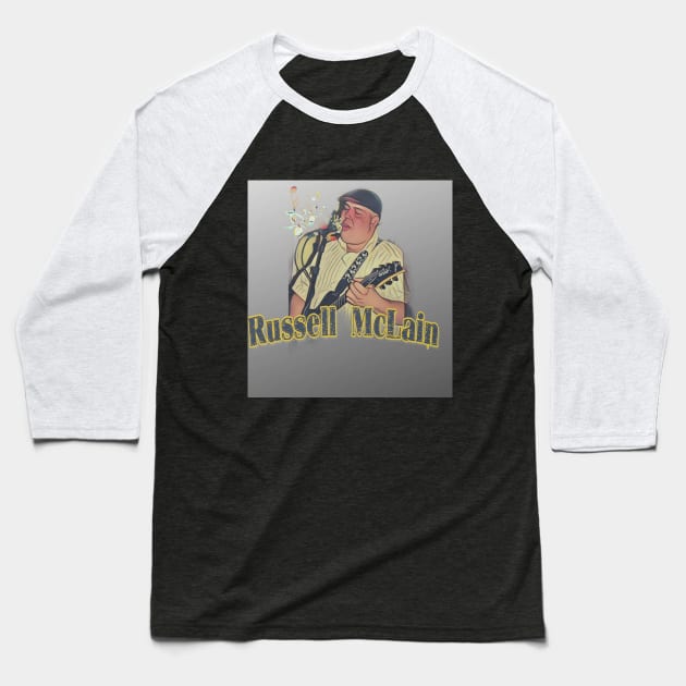 Russell McLain Retrio Baseball T-Shirt by RussellMcLainMusic